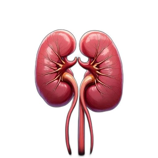 food, animal, detailed, illustration, human, kidney, blood, vessels transparent PNG cut-out