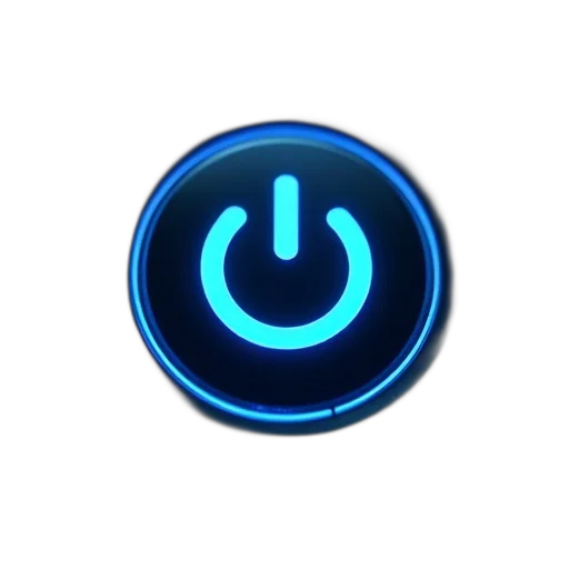 staff, robot, jewelry, weapon, 3d render, neon lights, blue, neon transparent PNG cut-out