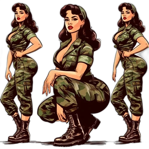 dress, comic book art, concept art, cartoon, pixel art, green, earth tones, three transparent PNG cut-out