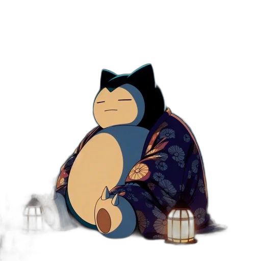 concept art, pixel art, anime, fantasy art, night, blue, japanese, village transparent PNG cut-out