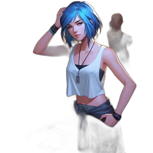 dress, staff, robot, face, concept art, fantasy art, pixel art, cyberpunk transparent PNG cut-out