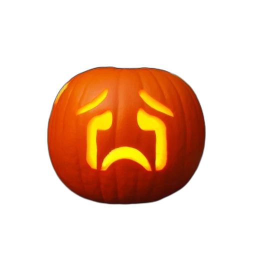 mask, face, crown, robot, 3d render, lit, pumpkin, carved transparent PNG cut-out