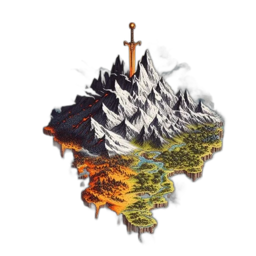 crown, dragon, sword, jewelry, pixel art, fantasy art, watercolor, concept art transparent PNG cut-out