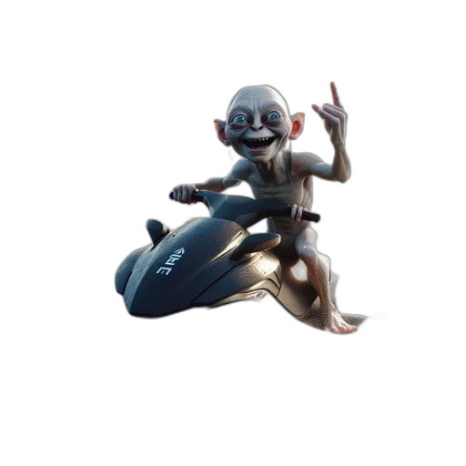 robot, creature, weapon, animal, concept art, 3d render, outer space, goblin-like transparent PNG cut-out