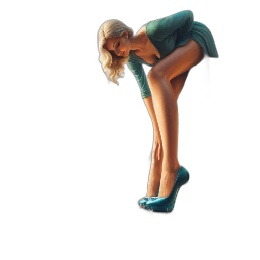 dress, shoes, staff, 3d render, concept art, photorealistic, urban, scene transparent PNG cut-out