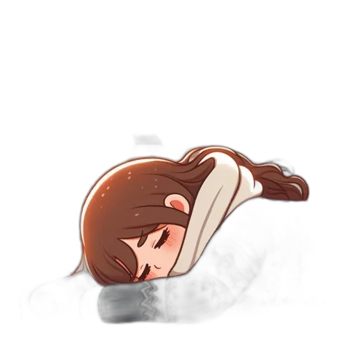 creature, hair, food, robot, anime, pixel art, concept art, watercolor transparent PNG cut-out