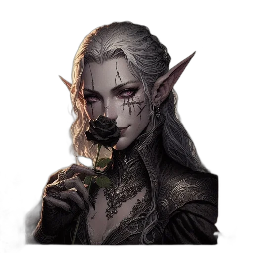 face, mask, flower, dragon, fantasy art, concept art, pixel art, watercolor transparent PNG cut-out