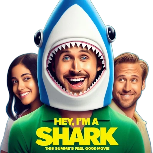 underwater, poster, hey, shark, three, main, characters, woman transparent PNG cut-out