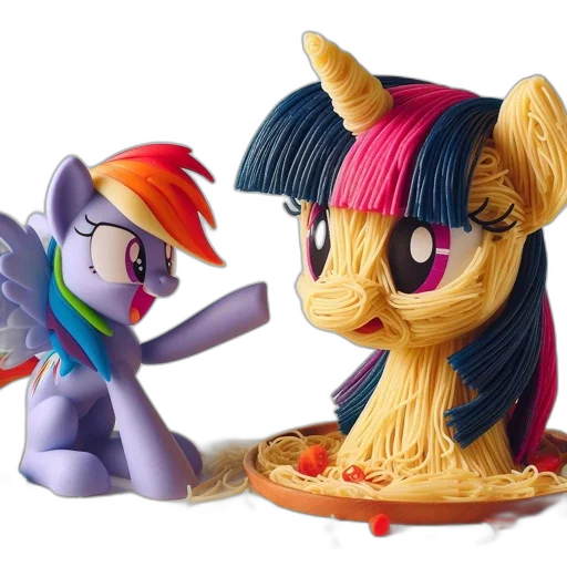 3d render, fire, animated, purple, pegasus, similar, rainbow, dash transparent PNG cut-out