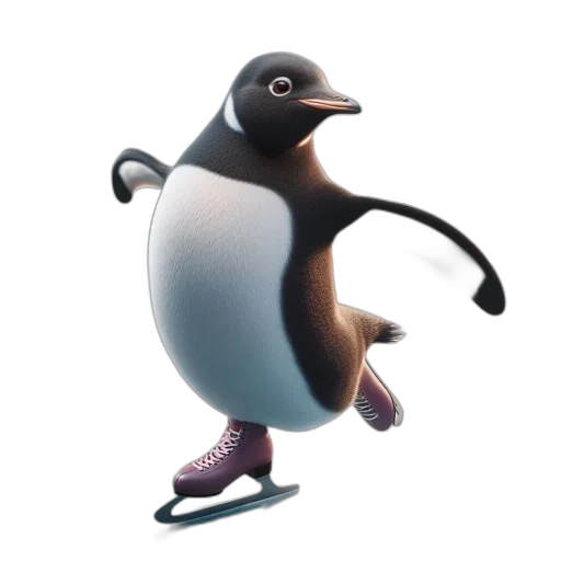 animal, creature, staff, shoes, 3d render, concept art, cartoon, penguin transparent PNG cut-out