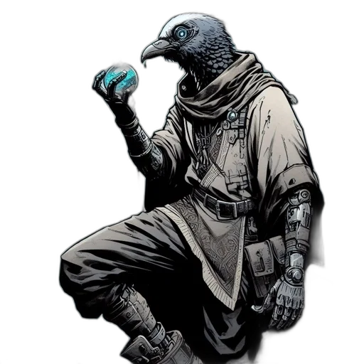 mask, staff, comic book art, concept art transparent PNG cut-out