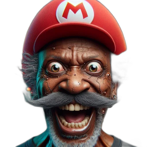 face, mask, hat, creature, 3d render, concept art, photorealistic, comic book art transparent PNG cut-out