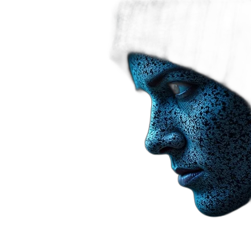 face, robot, mask, hat, 3d render, photorealistic, concept art, comic book art transparent PNG cut-out