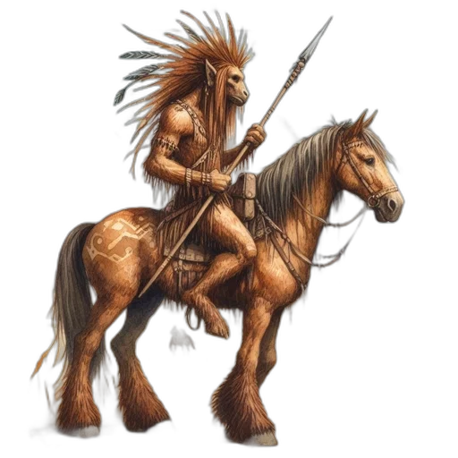 animal, staff, weapon, hair, fantasy art, concept art, photorealistic, 3d render transparent PNG cut-out
