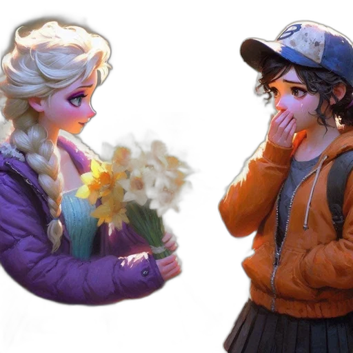 jacket, flower, concept art, 3d render, fantasy art, photorealistic, snow, fire transparent PNG cut-out
