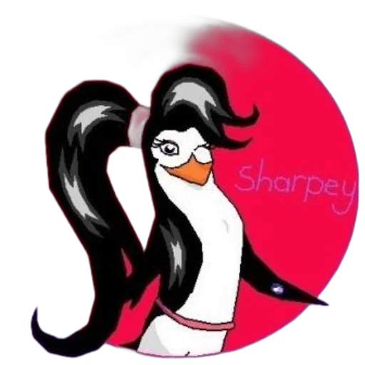 staff, hair, cartoon, anime, fantasy art, concept art, penguin, long transparent PNG cut-out