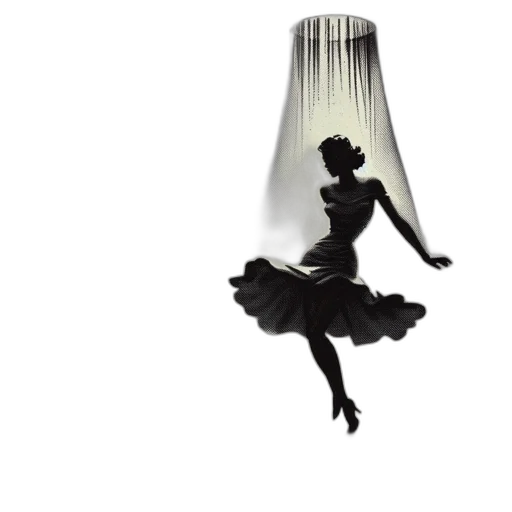 dress, umbrella, hair, 3d render, concept art, photorealistic, neon lights, underwater transparent PNG cut-out