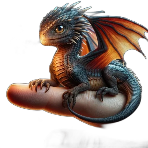 dragon, sword, creature, animal, fantasy art, concept art, 3d render, photorealistic transparent PNG cut-out