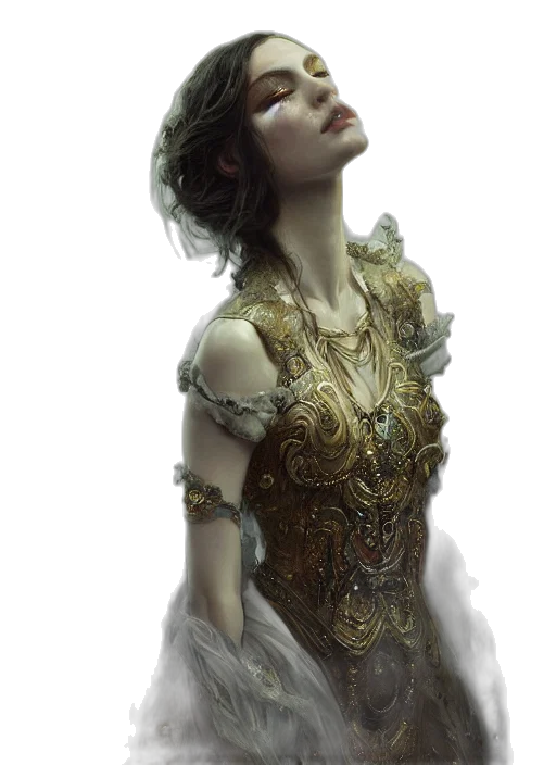 dress, crown, jewelry, sword transparent PNG cut-out