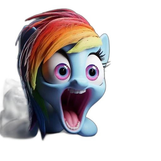 creature, 3d render, concept art, cartoon, photorealistic, animated, pony, character transparent PNG cut-out