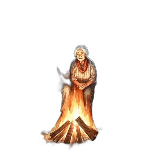 staff, pixel art, concept art, fantasy art, 3d render, fire, elder, gathering transparent PNG cut-out