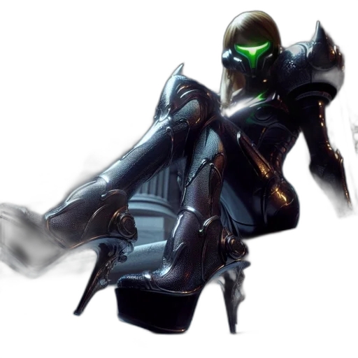 robot, weapon, concept art, cyberpunk, 3d render, fantasy art, green, futuristic transparent PNG cut-out