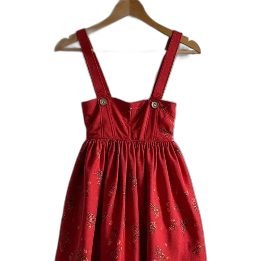 dress, red, small, women, vintage, featuring, suspender, skirt transparent PNG cut-out