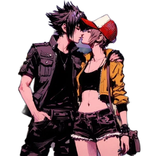 jacket, comic book art, concept art, cyberpunk, anime, neon lights, fire, dark transparent PNG cut-out