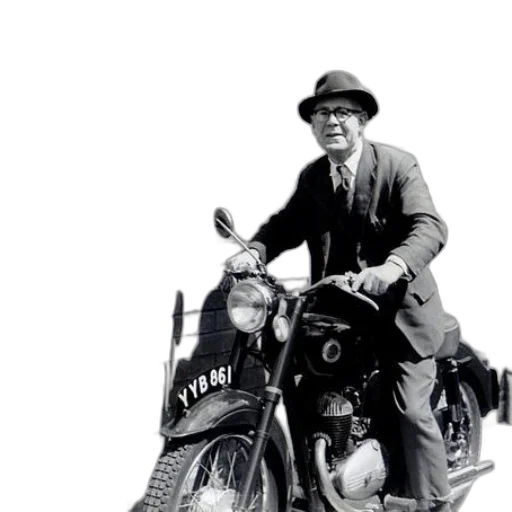 jacket, animal, car, man, suit, hat, sits, motorcycle transparent PNG cut-out