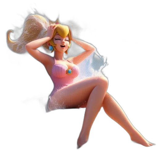 dress, crown, concept art, 3d render, fantasy art, cartoon, animated, princess transparent PNG cut-out