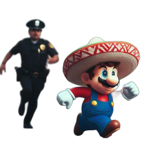 hat, weapon, animal, staff, concept art, pixel art, 3d render, cartoon transparent PNG cut-out