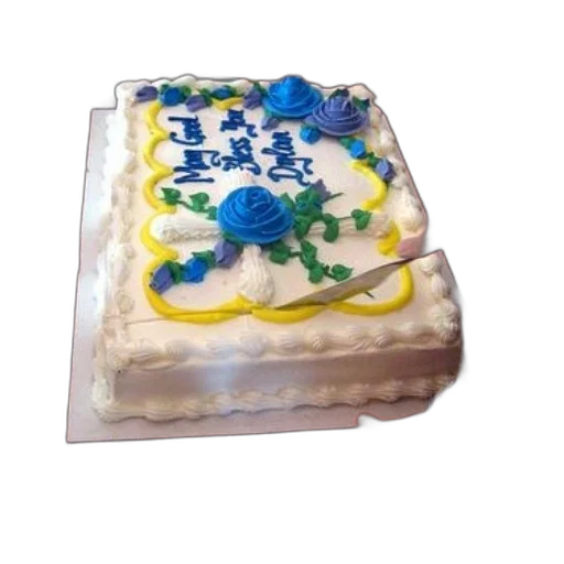food, 3d render, blue, person, cutting, into, square, cake transparent PNG cut-out