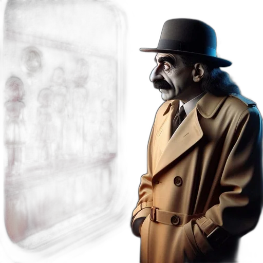 jacket, concept art, photorealistic, man, trench, coat, peers, train transparent PNG cut-out