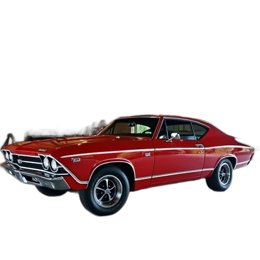 car, photorealistic, 3d render, chevelle, malibu, located, west, fargo transparent PNG cut-out
