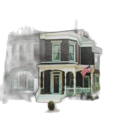 building, furniture, concept art, watercolor, photorealistic, 3d render, city street, fog transparent PNG cut-out