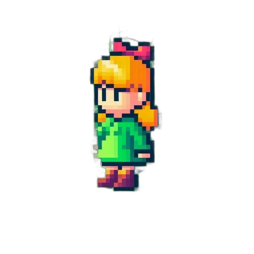 staff, dress, crown, hat, pixel art, concept art, vaporwave, fantasy art transparent PNG cut-out