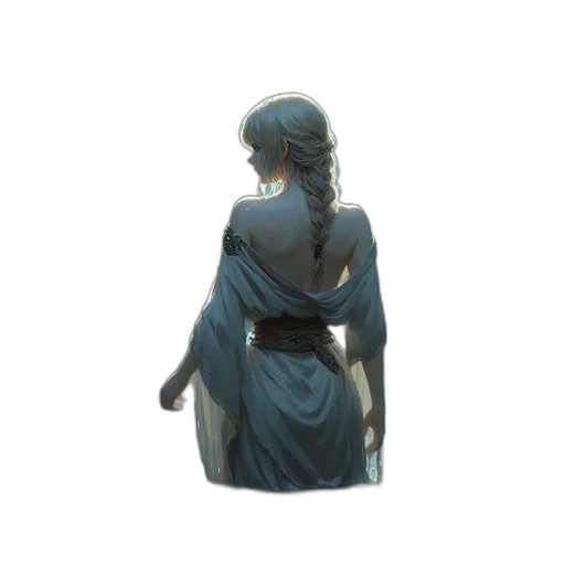 dress, staff, jewelry, hat, concept art, fantasy art, 3d render, photorealistic transparent PNG cut-out