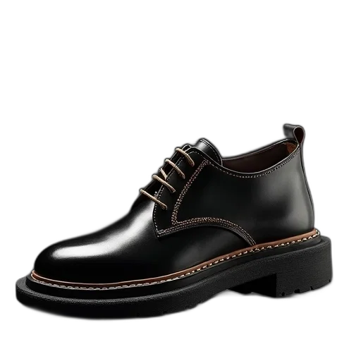 shoes, photorealistic, kwi, quality, shoe, polish, black transparent PNG cut-out