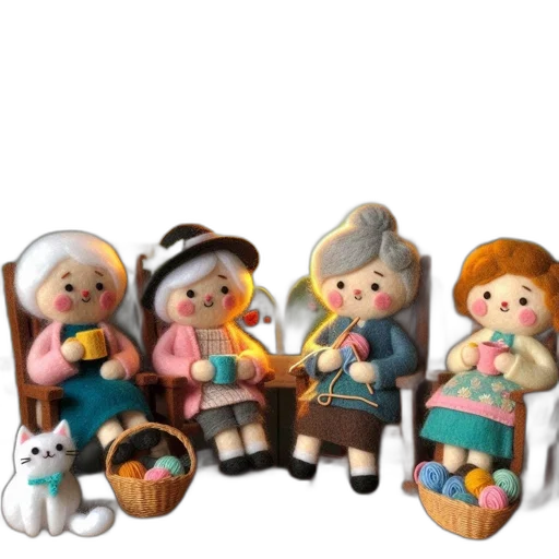 furniture, 3d render, oil painting, concept art, snow, forest, four, elderly transparent PNG cut-out