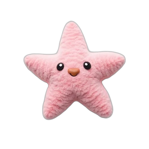 animal, creature, staff, hat, 3d render, pink, plush, toy transparent PNG cut-out