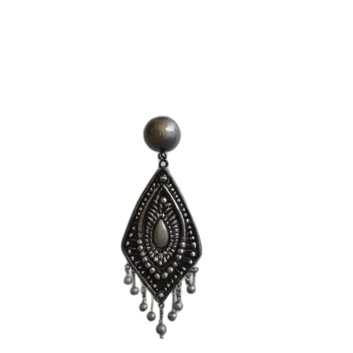 jewelry, staff, crown, 3d render, photorealistic, designer, earrings, oxidised transparent PNG cut-out