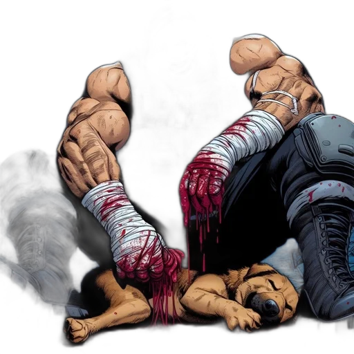 comic book art, concept art, photorealistic, watercolor, hooded, muscular, figure, tactical transparent PNG cut-out