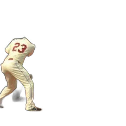 creature, robot, 3d render, concept art, baseball, player, white, uniform transparent PNG cut-out