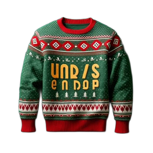 ugly, sweater, design, letters transparent PNG cut-out