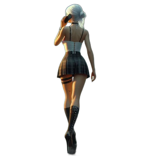 dress, hat, staff, jacket, concept art, 3d render, pixel art, photorealistic transparent PNG cut-out