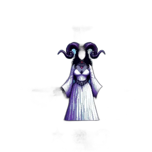 staff, creature, dress, mask, concept art, pixel art, fantasy art, 3d render transparent PNG cut-out