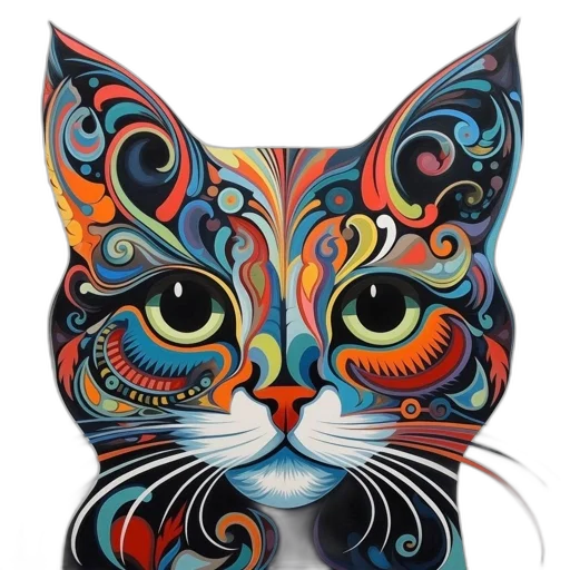 mask, animal, face, photorealistic, fantasy art, watercolor, oil painting, colorful transparent PNG cut-out
