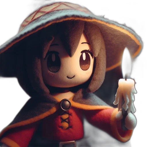 hat, staff, weapon, umbrella, 3d render, pixel art, concept art, anime transparent PNG cut-out