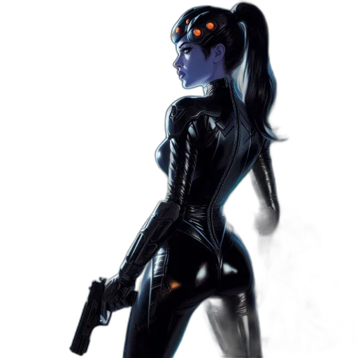 weapon, concept art, comic book art, cyberpunk, 3d render, dimly, lit, parking transparent PNG cut-out