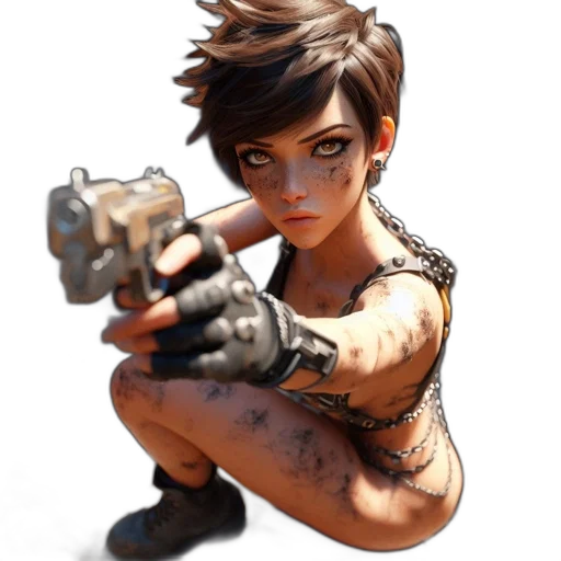 weapon, staff, face, concept art, photorealistic, fantasy art, cyberpunk, animated transparent PNG cut-out
